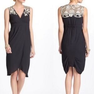 Anthropologie Meadow Rue Embroidered Tulip Cocktail Dress Size 2​​​​​​​​​​​​​
